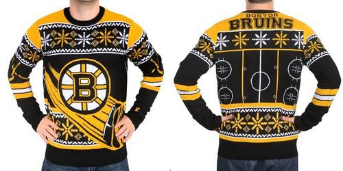 Boston Bruins Men's NHL Ugly Sweater-1 - Click Image to Close